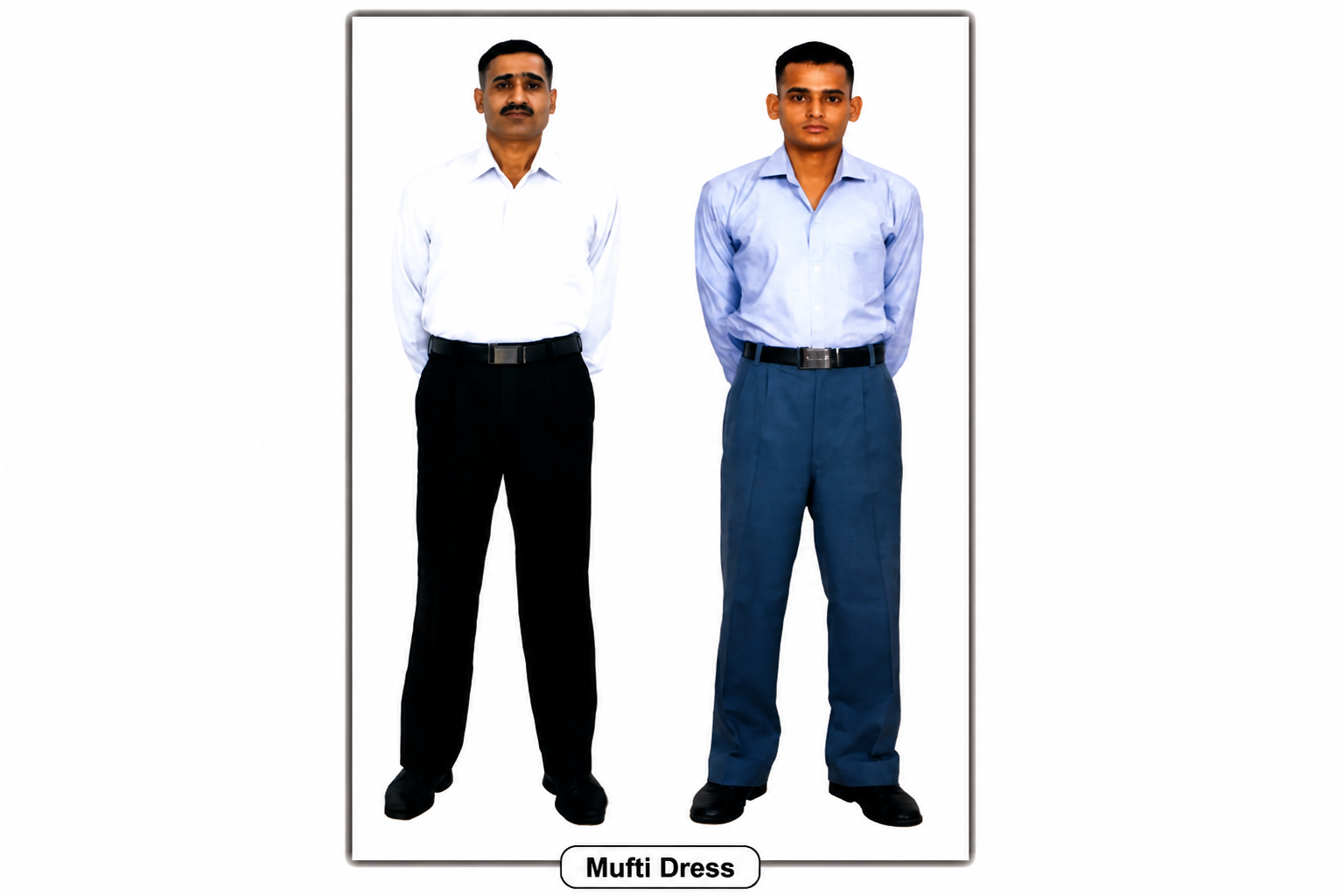 Personnel in authorized mufti clothing